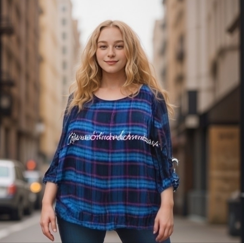 💥NWT💥 AVENUE PLUS PLAID BLOUSE TOP SZ 3X